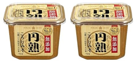 Hikari Enjuku Koji Miso 2 x 750g | Authentic Japanese Fermented Soybean Paste | No Additives | All-Natural | Rich Umami | Great for Soups, Marinades & Cooking
