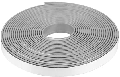 PATIKIL Ruban D'Étanchéité Anti-Fumée Et Anti-Feu, 16.4 Pieds Bande Auto-Adhésive En Matériau Composite De Graphite Et Caoutchouc Expansible Pour Fenêtres, 0.47 L x 0.08 H, Gris