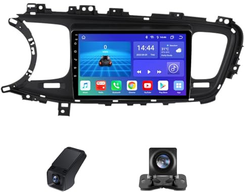Double Din Car Radio with CarPlay Android Auto for Kia Optima 3 K5 TF 2010-2015 9 inch Touchscreen Car Stereo with Bluetooth/GPS Navigation RDS FM Audio Receivers + Reverse Camera(C10 Pro)