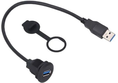 FTVOGUE USB 3.0-Kabel für die Kfz-Montage, Lange Verlängerung mit Gewindeverriegelung und Schutzart IP67 für die Schalttafelmontage Im Automobil- und Industriebereich