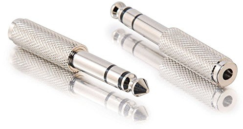 C2G 6.3mm Stereo Male to 3.5mm Stereo Female Adapter (Single Pack),Silver