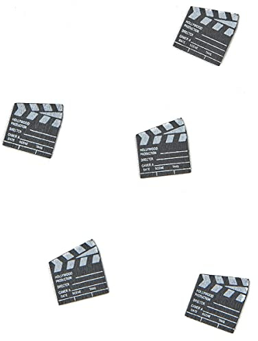 SYNYEY Filmklappen Tischdekoration 200g - CONFETTI - Holz - Gold - Silvester