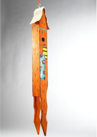 Deko Vogelhaus aus Holz und Metall 95 cm