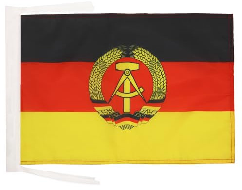 AZ FLAG Bandiera Germania EST 45x30cm - BANDIERINA Repubblica Democratica Tedesca - RDA 30 x 45 cm cordicelle