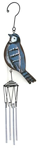 Metall Windspiel Vogel 47cm (lila)