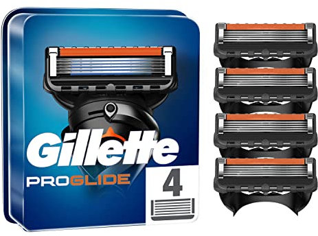 Gillette ProGlide Rasierklingen-Nachfüllpackungen für Herren, 4 Stück, mit 5 Anti-Reibungs-Klingen für eine gründliche, langanhaltende Rasur