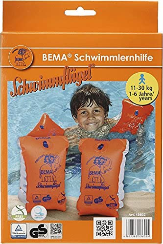 Bema Original Schwimmflügel, Orange, Größe 0, 11-30 kg/1-6 Jahre (5 Paar)
