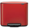 Brabantia Bo Pedal Bin - 11 + 23L Inner Buckets (Passion Red) Waste/Recycling Kitchen Bin - Soft Closing Lid