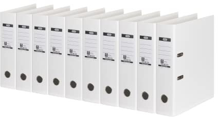 Elba Ordner A4, Strong-Line, 8 cm breit, Kunststoff, weiß, 10 Stück