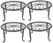 Anqia Interni del Metallo Porta Vaso da Fiori, Set di 4 Black Iron Plant Stands (4PACK)