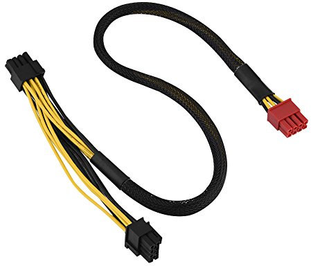 Kafuty - Tarjeta gráfica PCI Express de 50 cm de 8 pines a Dual de 8 pines, cable de alimentación adecuado para la serie NP, la serie TP y la serie Eco, con material duradero y estable para Antec