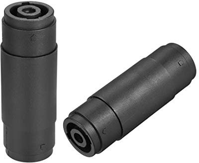 sourcing map 4Pin Speaker/Amp SpeakOns Adapter Connectors,Female to Female Plug Jack Straight Coupler Cable Connector,Speakons Compatible,2pcs