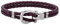 PAUL HEWITT Schäkel Armband Damen PHINITY - Leder Armband Frauen (Dark Mauve), Armband Damen mit Schäkel Verschluss aus Edelstahl (Silber)