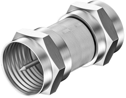 Goupchn - Connettore coassiale tipo F da maschio a maschio, 75 Ohm RG6, adattatori coassiali, 2 pezzi per cavi coassiali, TV a parete, piastre da parete, antenna, splitter