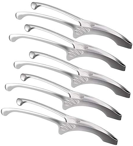 MBBITL 5 x 11.6 inch Food Tongs Long Handle Free Standing Frying BBQ Grilling Hot Pot Buffet