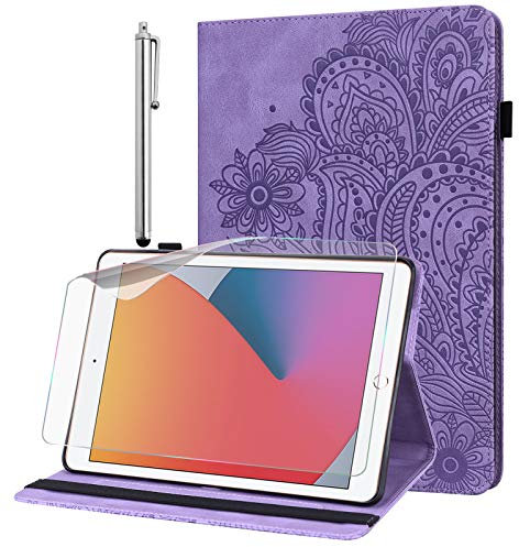 GLANDOTU Coque pour Apple iPad Mini 1/2/3/4/5, Ultra Slim Léger Smart Cover Étui Cuir PU Case de Protection Housse Tablette Apple iPad Mini 1/2/3/4/5 (Violet)