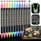 DAPAWIN Dual Tip Metallic Stifte Set, 12 Farben Metallic Marker, für Fotoalbum, Schwarzes Papier, Gästebuch, DIY Scrapbook, Steine, Karten, Goldstift zum Bemalen Keramik, Glas, Holz, Ostern Basteln