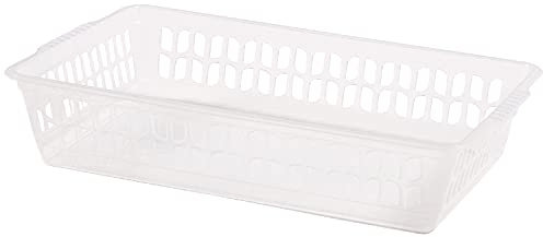 #11 24x Aufbewahrungskorb klein - transparent - 25 x 15 - Körbchen - Kunststoffkorb - Organizer - Ordnung - Aufbewahrung Bad Korb Kinderzimmer Haushalt