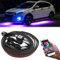 Unterbodenbeleuchtung Auto, 35&23 Zoll 12V LED Auto Unterboden Neon Light RGB Auto Chassis Light mit Sprachsteuerung und Anwendungssteuerung, Auto Atmosphere Beleuchtungs-Kit (60cm x 2 +90cm x 2)