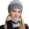 TAGVO Wintermütze und Loop Schal Damen Winter Warme Mütze Beanie Schal Set mit Dicke Fleecefutter für Ski