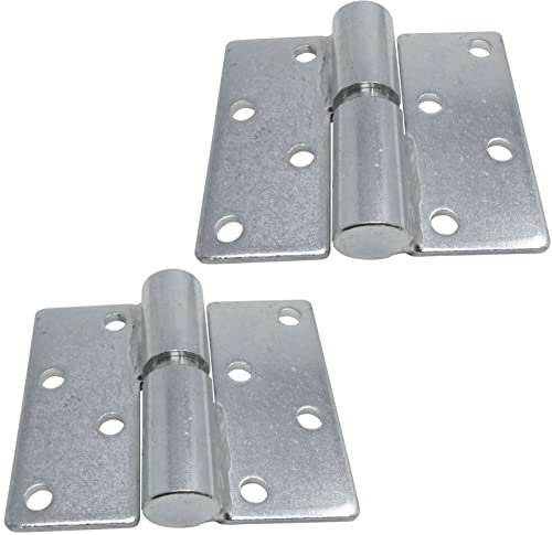 2 Stück SOTOOLS Torscharniere verzinkt für rechts Anschlag DIN R ca. 114 x 99 x 5 mm Aufschraubscharniere für Türen und Tore