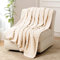 FY FIBER HOUSE Fleece Kuscheldecken, extra weiche Flauschige Decken, leichte, gemütliche Mikrofaser Sofadecke/Wolldecke für Büro, Sessel und Camping, 150x200cm, Beige
