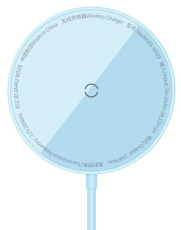 Baseus Wireless Charger Magnetic Simple Mini3, 15W, Blue (CCJJ040303)