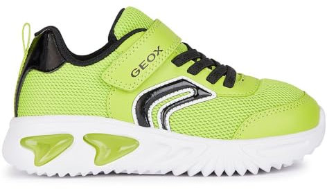 Geox J Assister Boy C, Zapatillas Niños, Lime Black, 29 EU