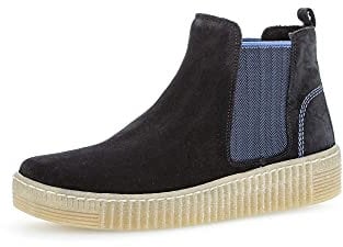 Gabor Damen Chelsea Boots, Frauen Stiefeletten,Wechselfußbett,Best Fitting,Schlupfstiefel,flach,Stiefel,Bootee,Pazifik (Natur),44 EU / 9.5 UK
