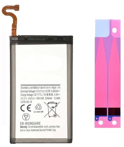 Batt- Samsung Galaxy S9 Plus Replacement Battery with Battery Stickers - Easy Installation, Samsung Galaxy S9 Plus Battery Repair (3500 mAh).