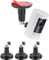 PAIKIUU 3Pcs Adhesive Ring Camera Mount Wall Mount without Drilling, Ring Camera Mounting Bracket Stick Up Mount 360 Degree Adjustable Screwless for Arlo Surveillance Black