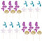 Meerjungfrau Tortendeko,24 Stück Mermaid Cupcake Toppers Set,Glitzer Meerjungfrau Torten Deko,Ocean Theme Kuchendekoration für Mädchen Frauen Mermaid Party