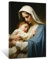 ZXHYWYM Jungfrau Maria Leinwandbilder Jesus Mutter Gemälde Drucke Katholische spirituelle Bilder Wanddekoration für Büro Kirche Gebetsraum Gerahmt (Bild-1, (30.00 x 45.00 cms))