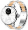 Blueshaweu 18mm 20mm Armband Kompatibel mit Withings Smartwatch, Classic Edelstahl Uhrenarmband für ScanWatch 2 38mm/ ScanWatch 2 42mm (18mm, Silber-Roségold)