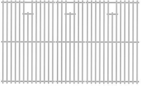 SUZLON Grillroste für Nexgrill 720-0882A Evolution Infrarot Plus 5-Brenner, massiver Stab Edelstahl Grillroste Ersatz für Nexgrill 5 Brenner 720-0882A, 3 Stück