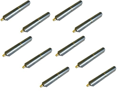 6 Bullet Hinge Steel Body & Pin, Brass Bushing & Grease Zerk 49753 (10)