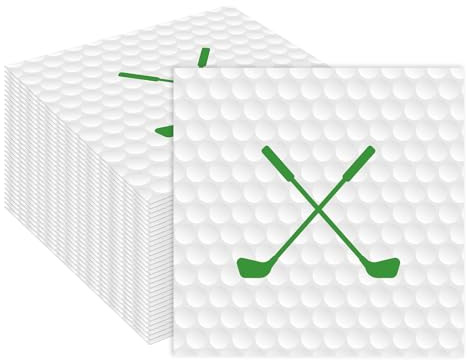PUEVENYI 50 Stück Golf-Papierservietten, 33 x 33 cm, Cocktail-Servietten, Einweg-Servietten, Sport-Themen-Dekorationen für Kinder, Babyparty, Geburtstagsparty, Golf-Mottoparty-Zubehör