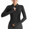 JN JANPRINT Women's Gym Running Jackets Long Sleeve Workout T-Shirt Full Zip Up Lightweight Athletic Yoga Cropped Tops with Thumb Holes