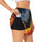 GRatka Damen Workout Shorts, 2 in 1 Shorts Laufshorts Jogginghose für Fitnessstudio Yoga, Eishockey Feuer