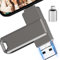 Pendrive 4 en 1, Memoria Externa USB 3.0 para iOS, Android, Smartphones, Tablets, Laptops 256 GB Negro