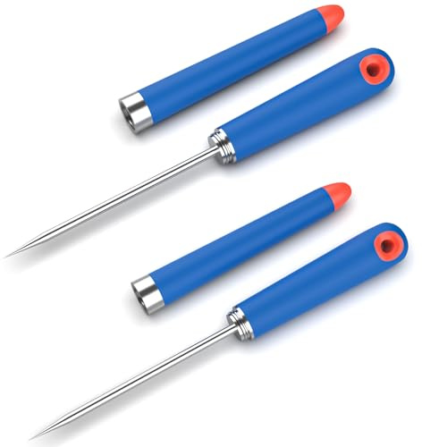 2 Pack Stainless Steel Ice Pick,Ybenlld 10inch Pick Tool for Breaking Ice,Non-Slip plastic Handle, Ice Dispenser for Bartending, Ice Hockey Shaving,Bar, Banquet