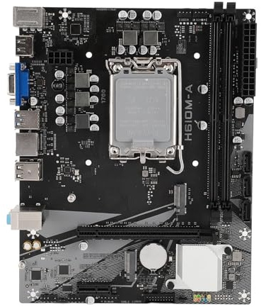 VBESTLIFE Computer-Motherboard H610M A mit RTL8111H, DDR4-Speicherunterstützung für LGA1700 12 13 14 Generation CPU, M.2 NVME USB3.0-Anschlüsse SATA3.0-Steckplatz, für Büro, Gaming, Design