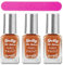 3 Pack Bundle - Barry M Gelly Nail Paint (3x 10ml) Apricot Tart Shade. A Hadco Bundle with a Hadco Emery Board Included. (Apricot Tart, One Size)