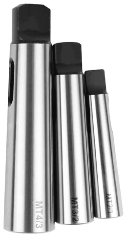 LALAGO 3Pcs Cône Morse Douille de Perçage, Réduction Adaptateur pour Tour de Fraisage, Adaptateurs de Foret à Cône Morse (MT1 à MT2, MT2 à MT3, MT3 à MT4)