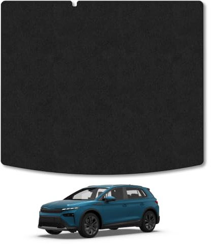 Skoda Elroq (2025+) Carpet Boot Mat | Black Edge Trim Tailored Fit Boot Liner Full Coverage Protection Accessories Easy Clean Anti Slip Made in the UK