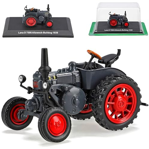 alles-meine.de GmbH Lanz D 7506 Bulldog 1939 Grau Traktor 1/43 Modell Auto mit individiuellem Wunschkennzeichen