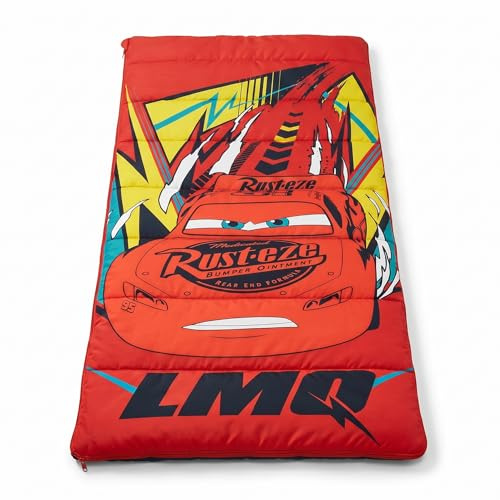 Disney Cars/Minnie Mouse/Marie Cat/Spiderman Avengers Sac de Couchage pour Enfants 70×140 cm | Léger et Chaud, en 100% Polyester avec Fermeture éclair | Idéal pour Les Sorties Scolaires