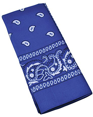 Blue Cowboy Bandana (Pack of 1) - Timeless Design, Perfect Accessory for Everyday Wear, Costume Parties, Outdoor Adventures, Festivals, & Fashionable Outfits Halloween