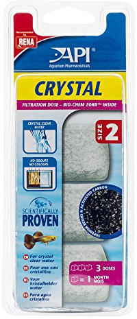 API Crystal Size 2 Aquarium Filtration Media Cartridges Superclean 60, Pack of 3