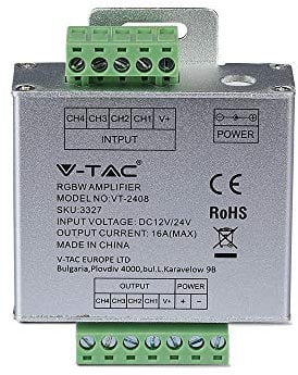 Signalverstärker für RGBW LED Strip Controller, 12-24V, 4 Kanäle, 6 A für Kanal 24 A Max